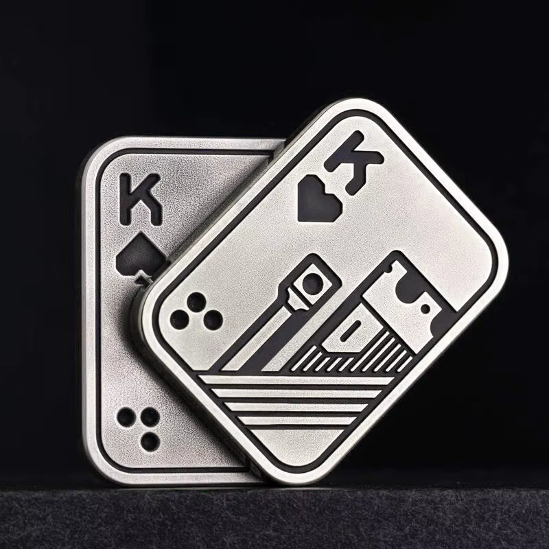 Magnetic Metal Fidget Toys - Metal Poker Push Card Fidget Slider Stress Relief Toy, Mens EDC Toys Fidget Toys Haptic Coin Gifts