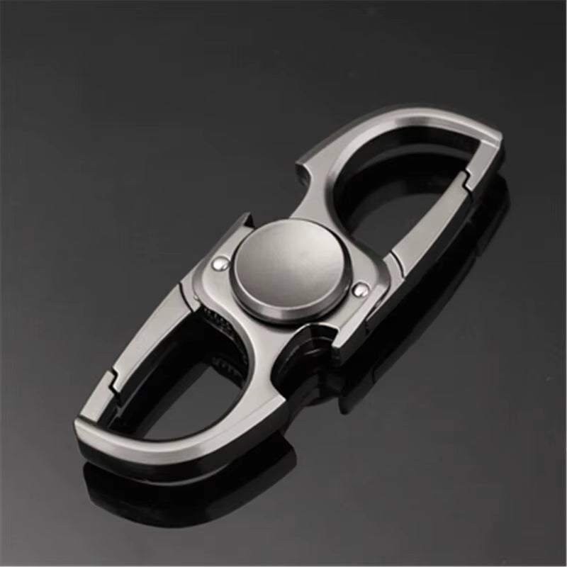 Q0KB Metal Spinner Fingertip Fidget Toy Interactive Anxiety Relief High Speed Spinner Novelty Gadget Toy for Autism Adults