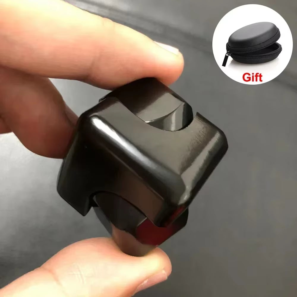 Metal Cube Rotating Fingertip Gyroscope Fidget anti Stress Toys Adult Office Home Travel Portable Spinner Toys Christmas Gifts