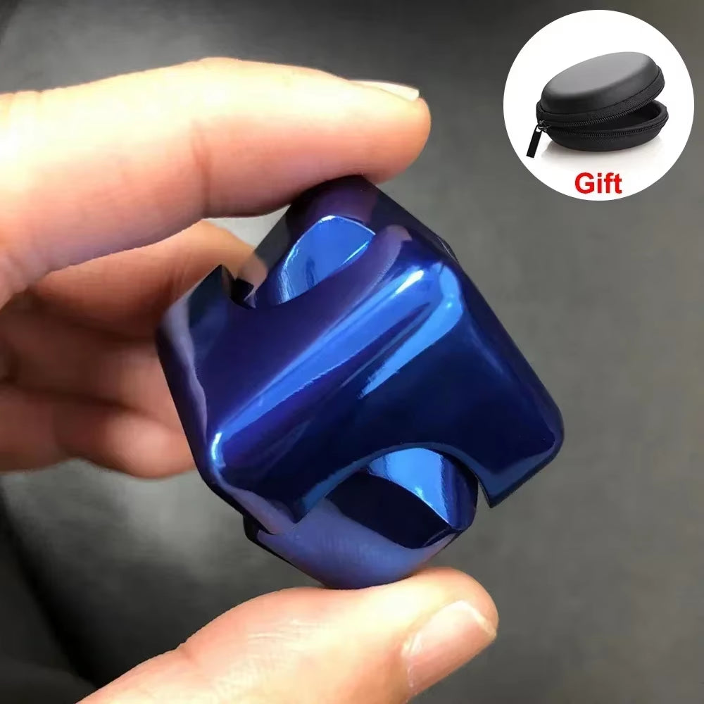 Metal Cube Rotating Fingertip Gyroscope Fidget anti Stress Toys Adult Office Home Travel Portable Spinner Toys Christmas Gifts